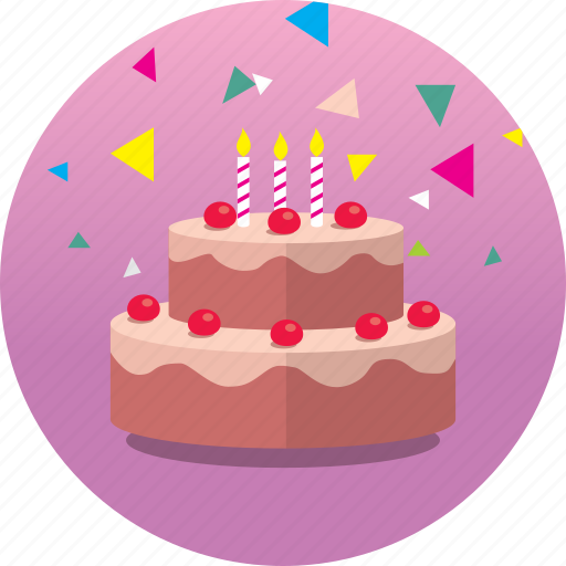 Birthday Cake Celebrate Congrats Gift Happy Party Icon
