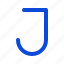 alphabet, letter, j 