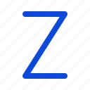 alphabet, letter, z