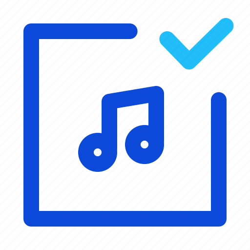 Music, audio, check icon - Download on Iconfinder