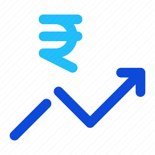 Growth, currency, money, rate, rupee icon - Download on Iconfinder