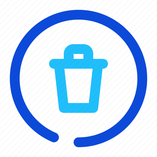 Garbage, bin, can, circle icon - Download on Iconfinder
