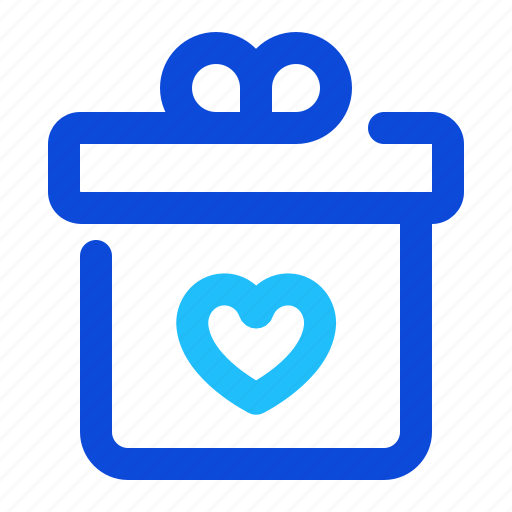 Gift, present, heart, love, box icon - Download on Iconfinder