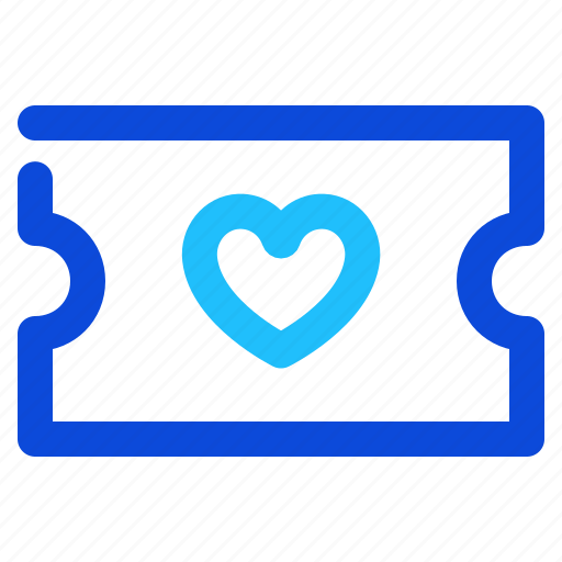 Ticket, dating, romantic, heart icon - Download on Iconfinder