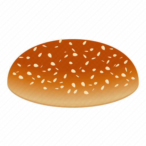 Bun, burger, cartoon, food, retro, silhouette, top icon - Download on Iconfinder