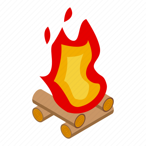 Campfire, isometric icon - Download on Iconfinder