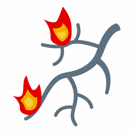 Burning, branch, isometric icon - Download on Iconfinder