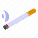 burning, cigarette, isometric