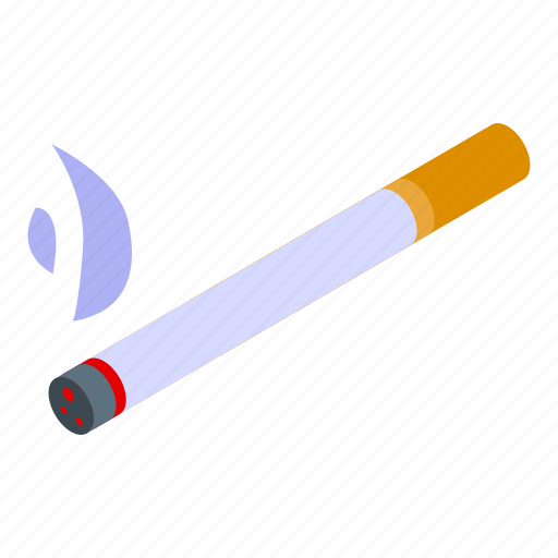 Burning, cigarette, isometric icon - Download on Iconfinder
