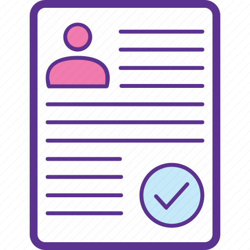 Cv selection, job hiring, professional cv, resume selection process, selected resume icon - Download on Iconfinder