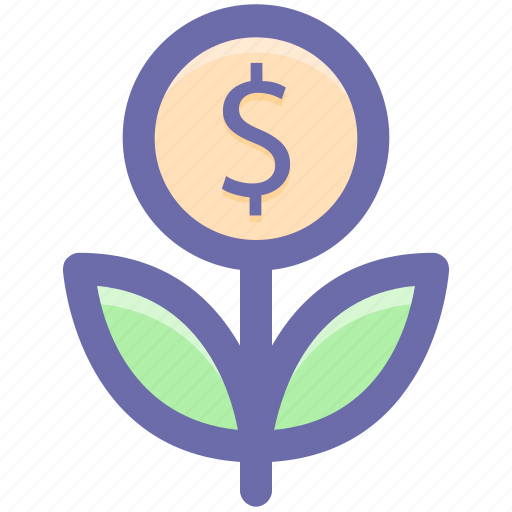 Business, coin, dollar, flower, grow, plant icon - Download on Iconfinder