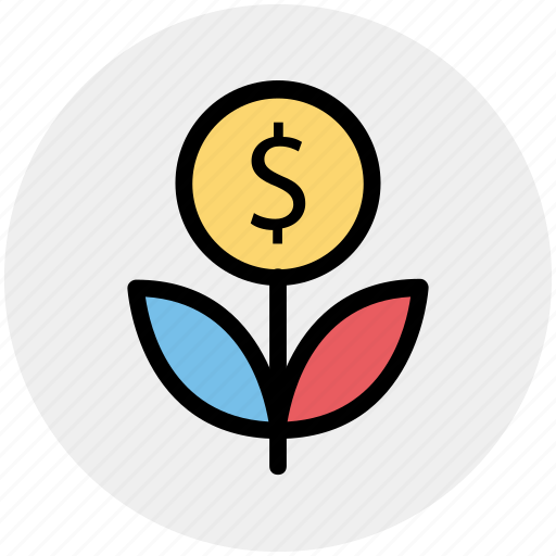 Business, coin, dollar, flower, grow, plant icon - Download on Iconfinder
