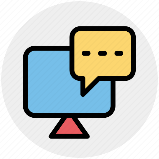 Chat, conversation, discussion, lcd, led, monitor icon - Download on Iconfinder