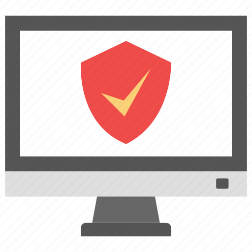Accepted, antivirus symbol, checkmark, laptop protection, online security, verified security icon - Download on Iconfinder
