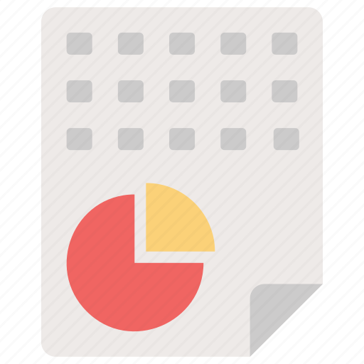 Analytics, business document, graphical representation, paperwork, pie chart, statistics icon - Download on Iconfinder