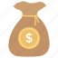 dollar bag, dollar sack, donation, finance, investment, savings 