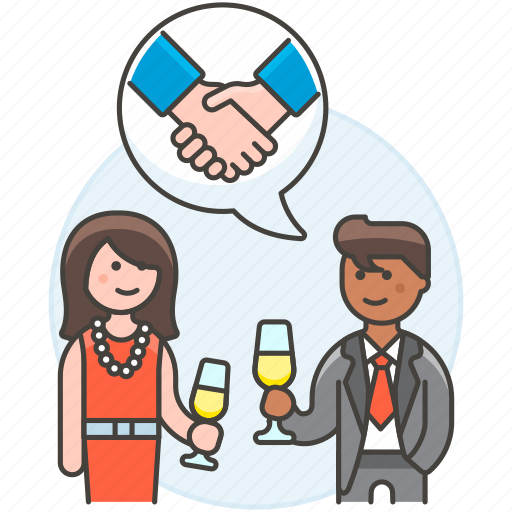 Agreement, party, deal, woman, cheers, toast, business icon - Download on Iconfinder