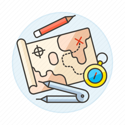 Business, compass, goal, map, navigation, parchment, strategy icon - Download on Iconfinder