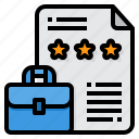 briefcase, business, document, rating, star