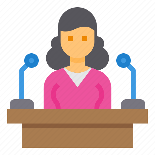 Conference, meeting, microphone, podium, presentation icon - Download on Iconfinder