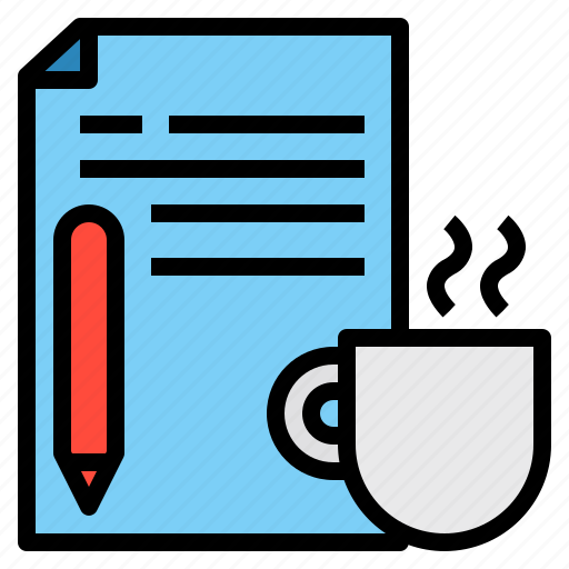 Document, file, mug, pen icon - Download on Iconfinder