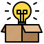 idea, lamp, open, box 