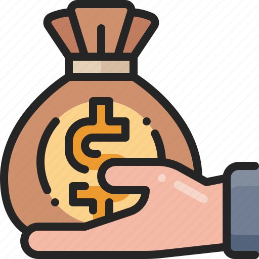 Investment, hand, bank, bag, money, fund icon - Download on Iconfinder