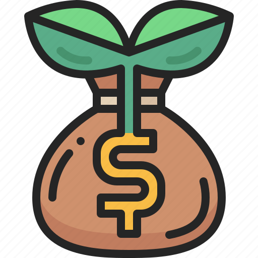 Money, growth, plant, bank, bag, green, investment icon - Download on Iconfinder