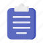 clipboard, note, paper, document, list 