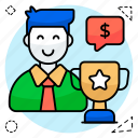 award, reward, achievement, success, business trophy