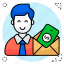 salary, cash envelope, money envelope, dollar envelope, payroll 