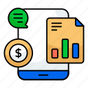 mobile business report, data analytics, infographic, statistics, financial report