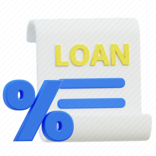 Loan, business, banking, finance, management, payment, currency 3D illustration - Download on Iconfinder