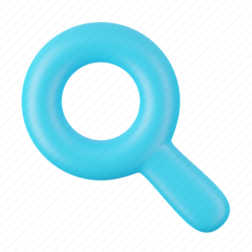 Magnifying, glass, search 3D illustration - Download on Iconfinder