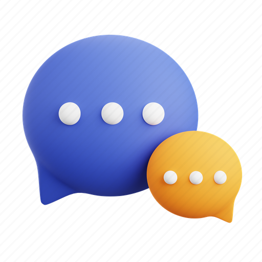 Chatting, comment, communication, chat, conversation, bubble 3D illustration - Download on Iconfinder