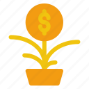 investment, tree, business, growth, coin