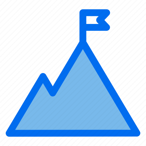 Achievement, mountain, business, success, flag icon - Download on Iconfinder