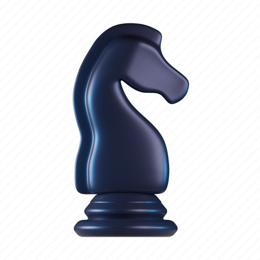 Chess, horse, knight, strategy, game, plan, play 3D illustration - Download on Iconfinder