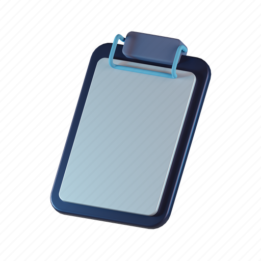 Clipboard, stationery, document, report, office, work, business 3D illustration - Download on Iconfinder