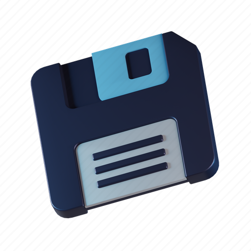Save, floppy disk, disk, file, hardware, storage, cd 3D illustration - Download on Iconfinder