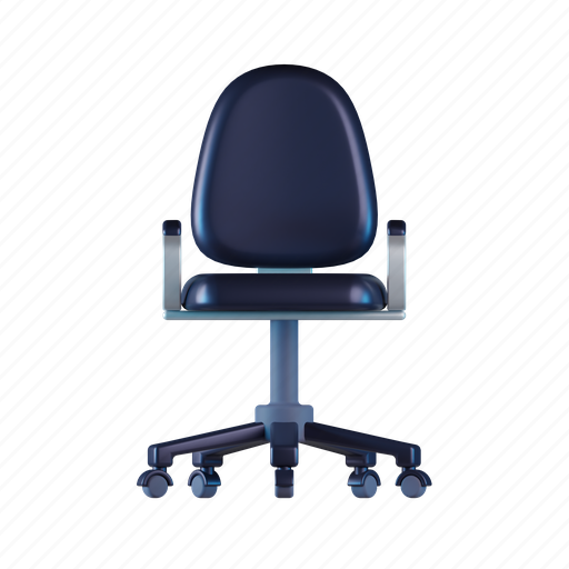 Office, chair, armchair, seat, work, revolving chair, furniture 3D illustration - Download on Iconfinder