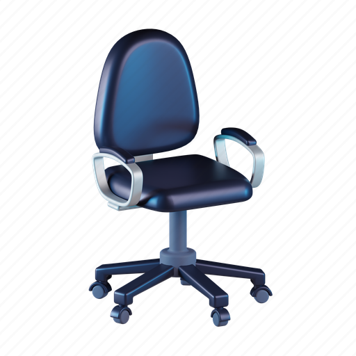 Office, chair, revolving chair, armchair, seat, furniture 3D illustration - Download on Iconfinder