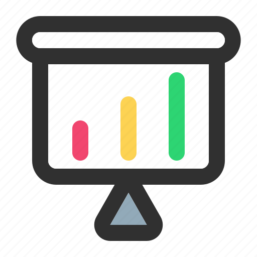 Presentation, chart, graph, conference, meeting, statistics, business icon - Download on Iconfinder