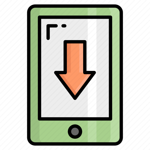 Download, downloading, mobile, storage, data, cellphone, downward icon - Download on Iconfinder