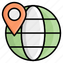 global location, worldwide location, location pin, globe, world map, placeholder, location