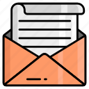 mail, message, letter, envelope, communication, open envelope, email