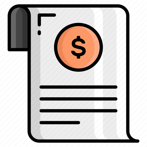 Receipt, invoice, finance, bill, voucher, document, dollar icon - Download on Iconfinder
