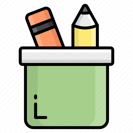 Pencil box, stationery box, accessory, drawing tool, pencil case, art and design, pen icon - Download on Iconfinder