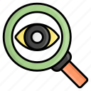 monitoring, inspection, searching, viewing, examine, magnifier, supervision