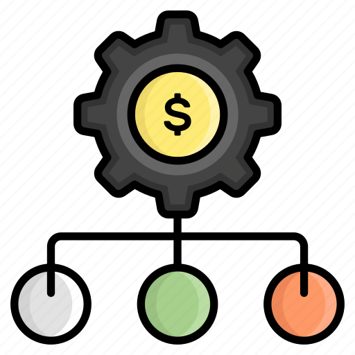 Cash, flow, money, currency, supply, gear, cogwheel icon - Download on Iconfinder